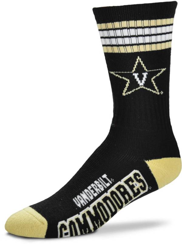 For Bare Feet Vanderbilt Commodores 4-Stripe Deuce Crew Socks product image