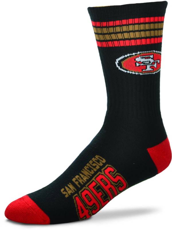 For Bare Feet San Francisco 49ers Four Stripe Deuce Socks