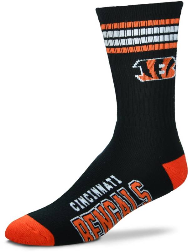 For Bare Feet Cincinnati Bengals Four Stripe Deuce Socks