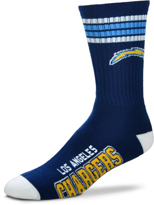 For Bare Feet Los Angeles Chargers 4-Stripe Deuce Socks