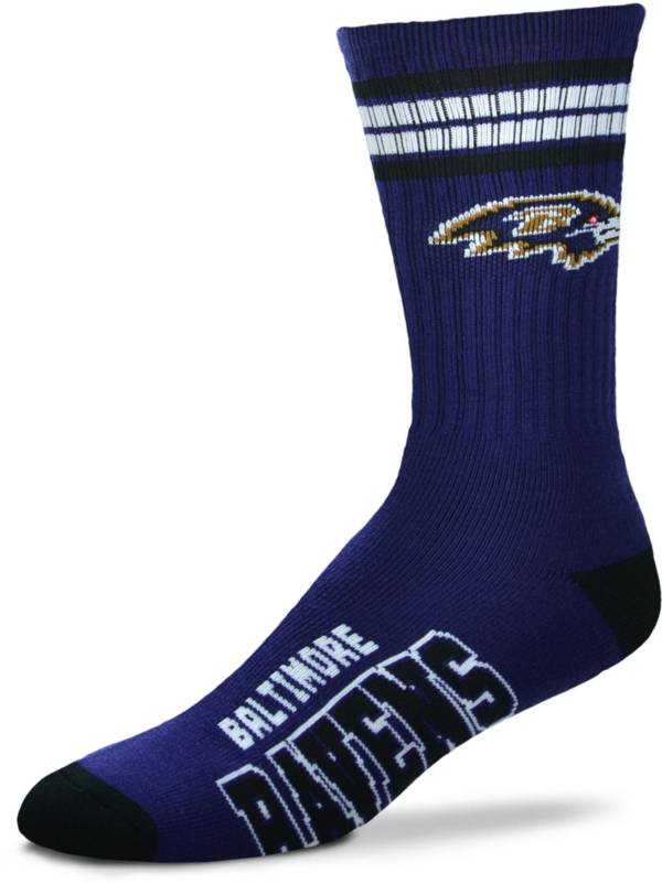 For Bare Feet Baltimore Ravens Four Stripe Deuce Socks
