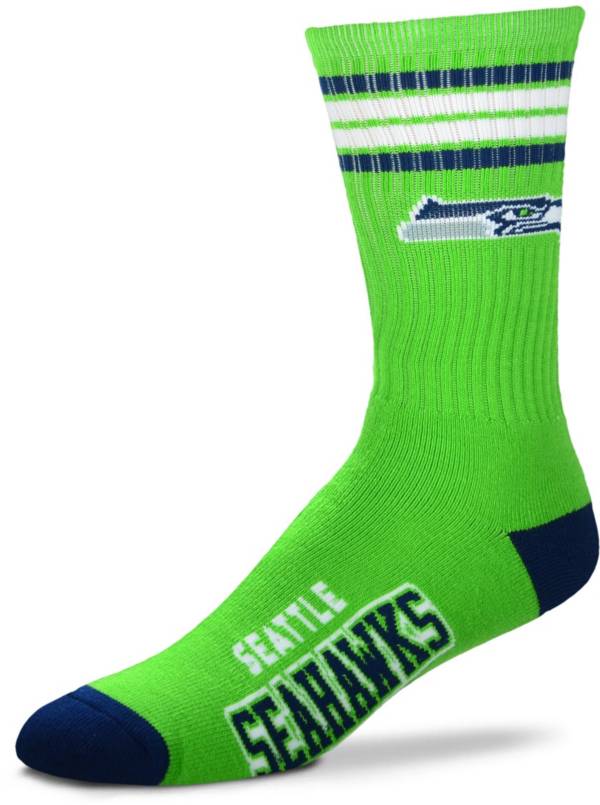 For Bare Feet Seattle Seahawks 4-Stripe Deuce Socks