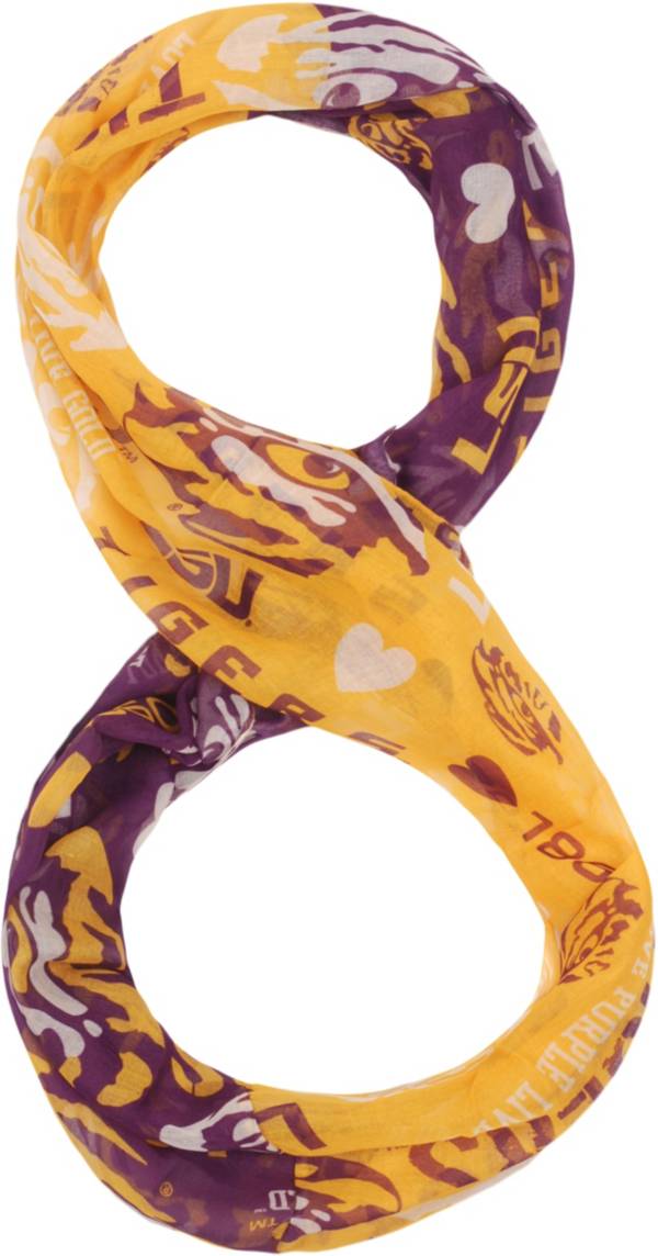 FOCO LSU Tigers Logo Infinity Scarf