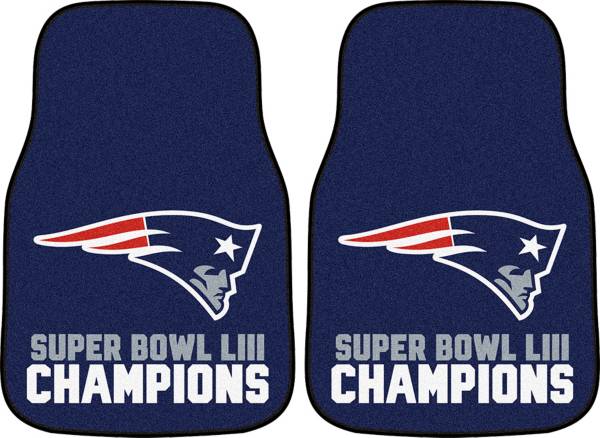 FANMATS Super Bowl LIII Champions New England Patriots Carpet Car Mat