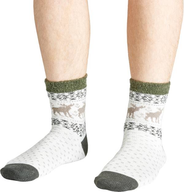 Field & Stream Men's Cozy Cabin Moose Block Socks