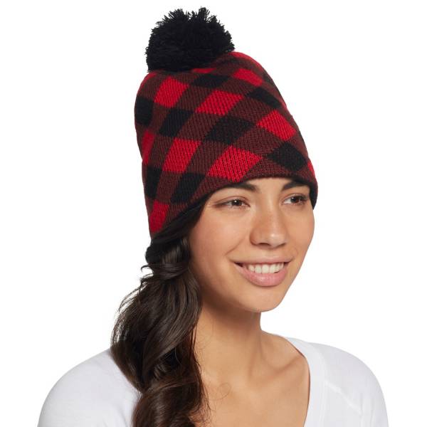 Field & Stream Women's Cabin Buffalo Checkered Pom Beanie