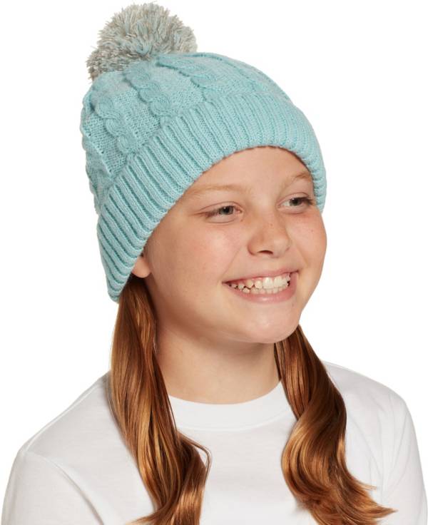 Field & Stream Girls' Cabin Cable Pom Beanie