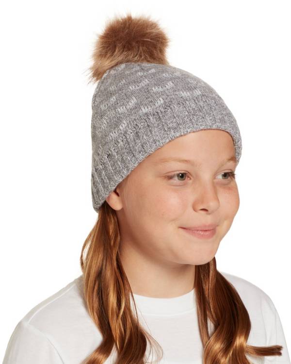 Field & Stream Girls' Cabin Dot Pom Beanie