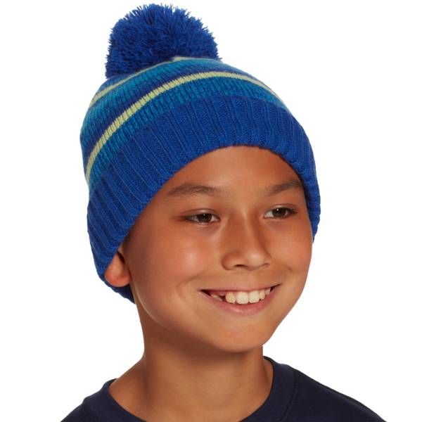 Field & Stream Boys' Cabin Stripe Pom Beanie