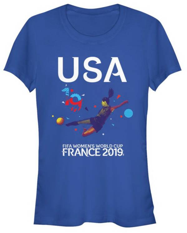 Fifth Sun Women's 2019 Women's FIFA World Cup USA Soccer Bicycle Royal T-Shirt