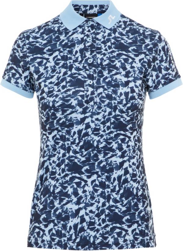 J.Lindberg Women's Tour Tech Icelayer Print-TX Short Sleeve Golf Polo