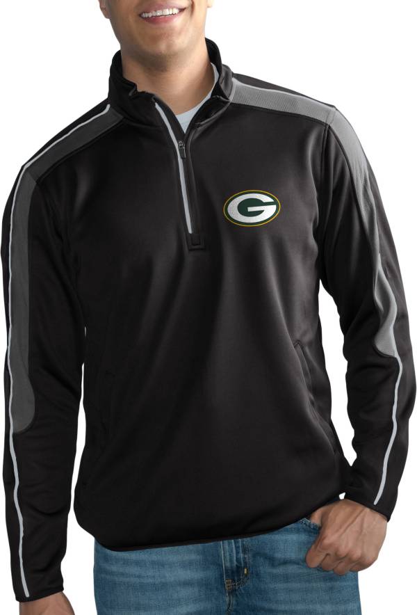 G-III Men's Green Bay Packers I-Form Quarter-Zip Black Pullover Jacket