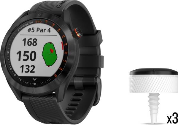 Garmin Approach S40 Golf GPS Watch with CT10 Club Tracking Sensors