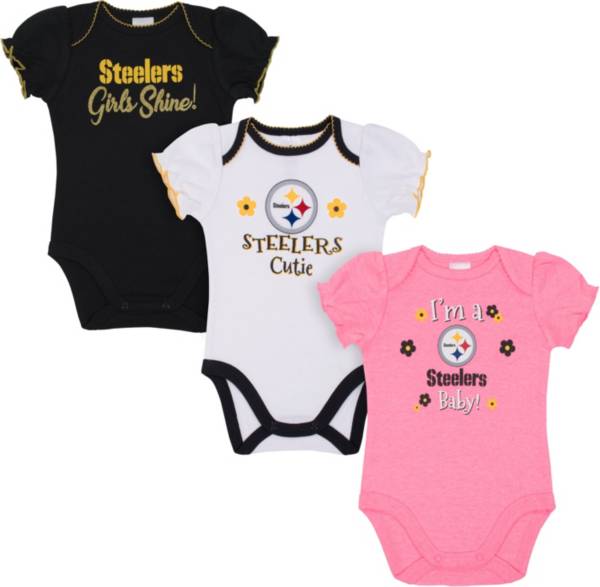 Gerber Infant Girls' Pittsburgh Steelers Onesie 3-Pack Bodysuit