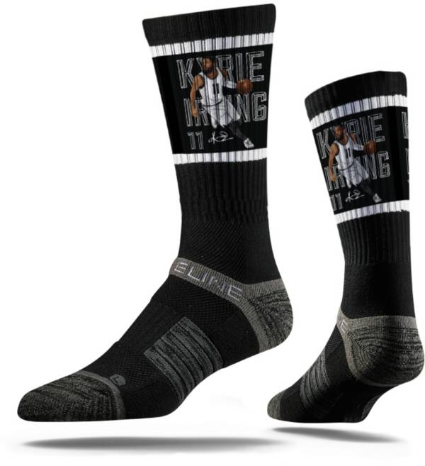 Strideline Brooklyn Nets Kyrie Irving Dunk Black Crew Socks