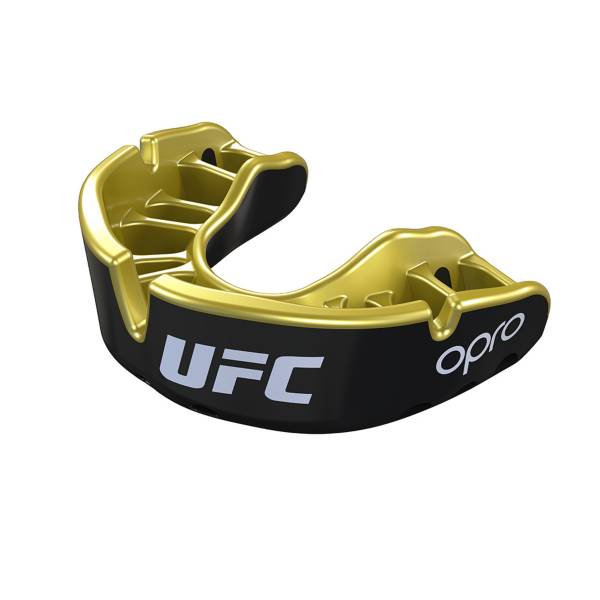 Schwarz Gum Shield für MMA Opro Gold Zahnspangen UFC Mundschutz Boxen und andere Kampfsportarten ab 10 Jahren BJJ