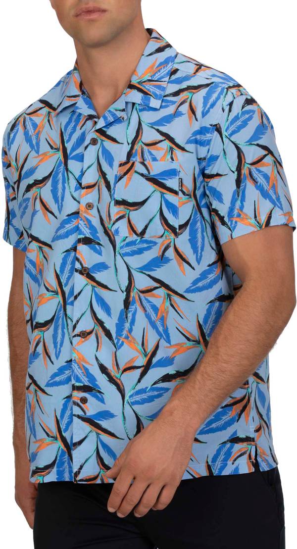 Hurley Men's Birds Of Paradise Short Sleeve Shirt