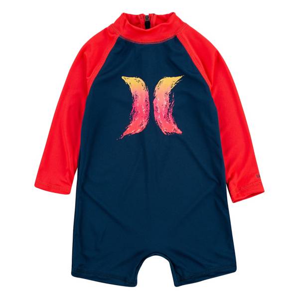 Hurley Infant Lil Shark Long Sleeve Swim Romper