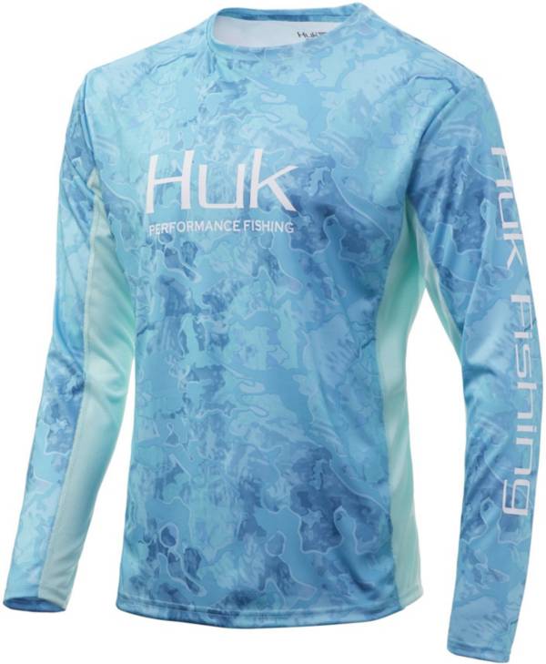 Huk Fishing Size L Mens Icon X Camo Long Sleeve Shirt H1200143-095 