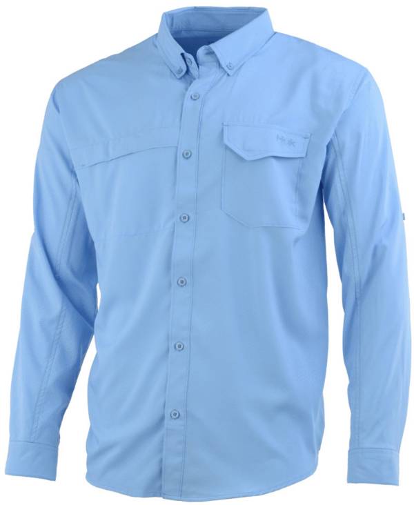 Huk Men's Tide Point Woven Solid Long Sleeve Button Down Shirt product image