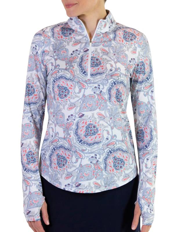 Jofit Women's UV Mock Long Sleeve Golf Polo