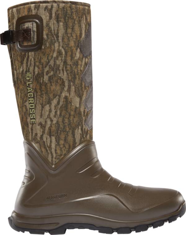 LaCrosse Men's Aerohead Sport Mossy Oak Bottomland 7mm Rubber Hunting Boots