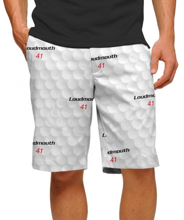 Loudmouth Men's Big Golf Ball Stretch Tech Golf Shorts