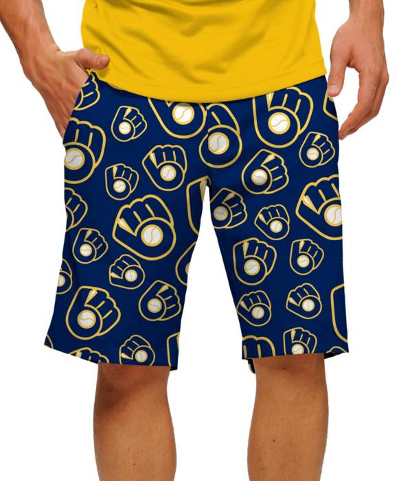 Loudmouth Men's Milwaukee Brewers Golf Shorts