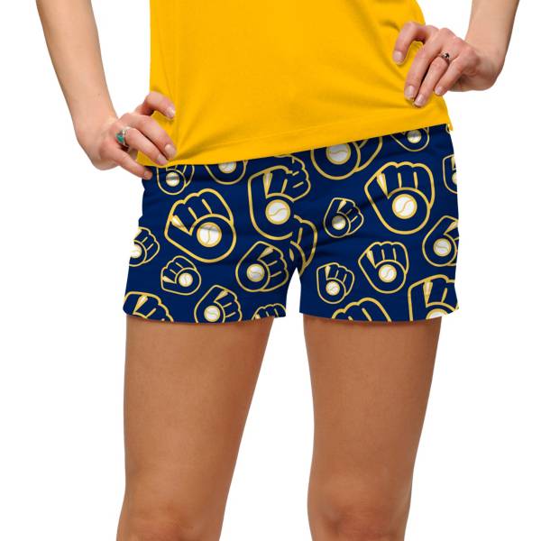 Loudmouth Women's Milwaukee Brewers Golf Mini Shorts