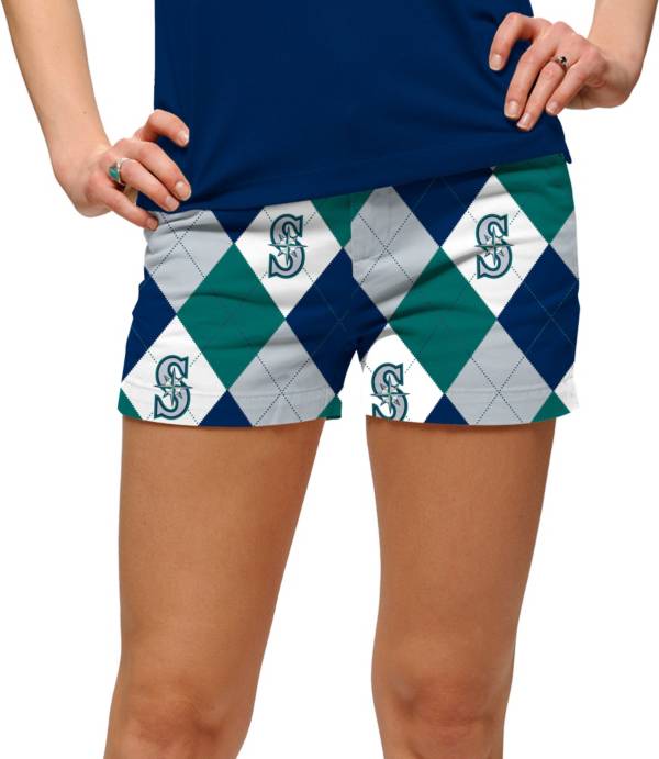 Loudmouth Golf Women's Seattle Mariners Navy Argyle Performance Shorts