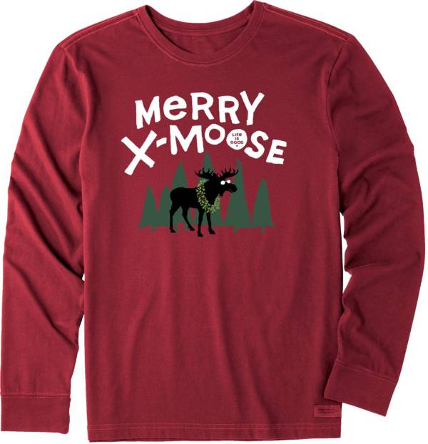 Life is Good Men's Merry X-Moose Crusher Long Sleeve T-Shirt product image