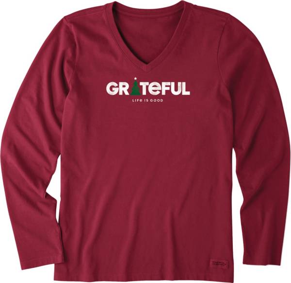 Life is Good Women's Grateful Holiday Crusher Long Sleeve T-Shirt