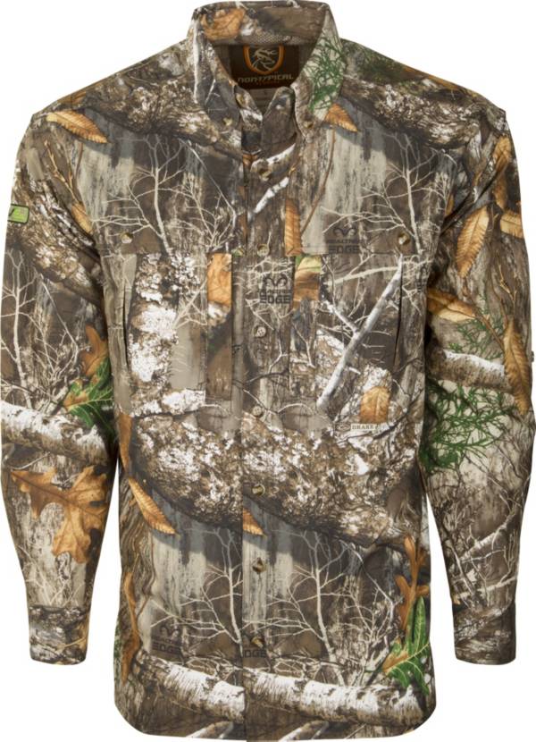 Drake Waterfowl Men's Non-Typical Dura-Lite Long Sleeve Hunting Shirt with Agion Active XL