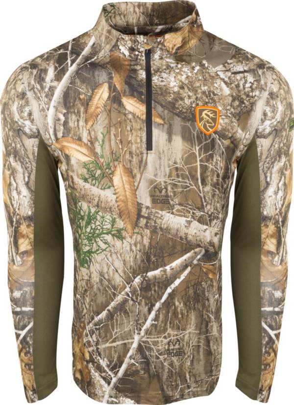 Drake Waterfowl Men's Non-Typical Performance 1/4 Zip Long Sleeve Hunting Shirt with Agion Active XL