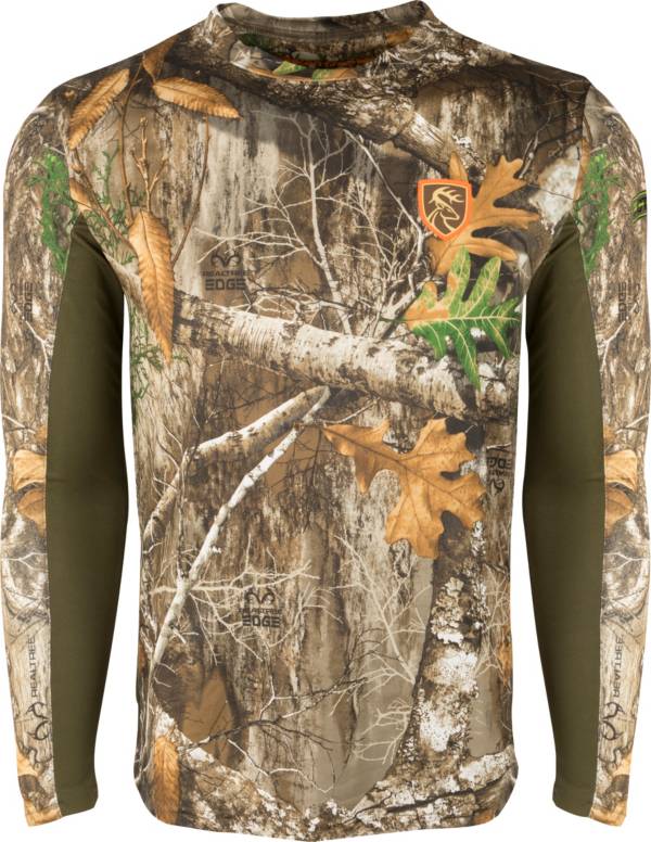 Drake Waterfowl Men's Non-Typical Performance Crew Long Sleeve Hunting Shirt with Agion Active XL