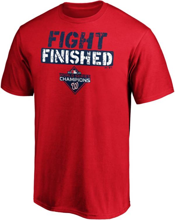 Men's 2019 World Series Champions Washington Nationals "Fight Finished" T-Shirt