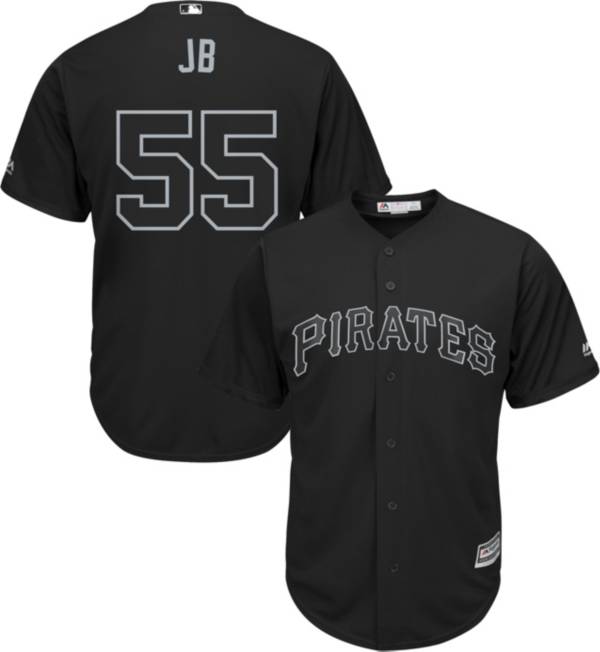 Majestic Men's Replica Pittsburgh Pirates Josh Bell 2019 Players Weekend Cool Base Black Jersey