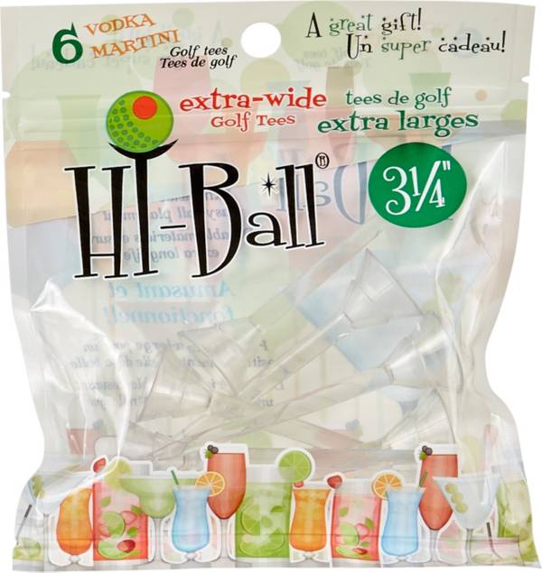 Hi-Ball 3.25" Clear Extra-Wide Golf Tees - 6-Pack