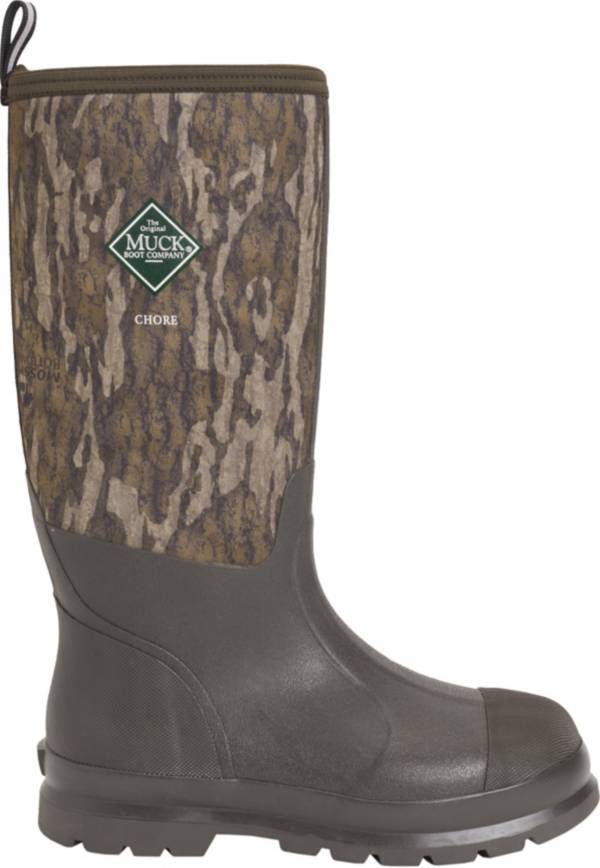 Muck Boots Men's Chore Hi Classic Mossy Oak Bottomland Rubber Hunting Boots