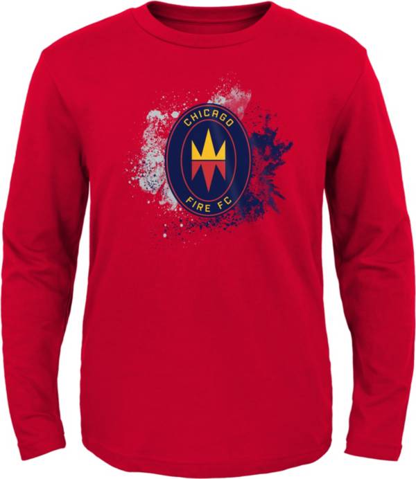 MLS Youth Chicago Fire Splashin' Red Long Sleeve Shirt