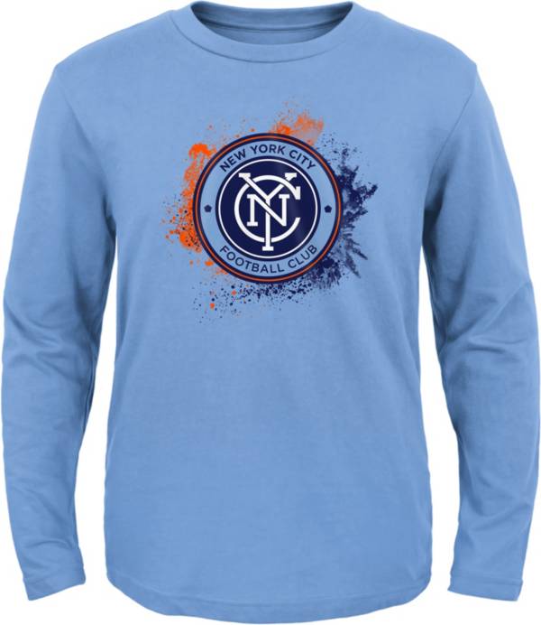 MLS Youth New York City FC Splashin' Blue Long Sleeve Shirt