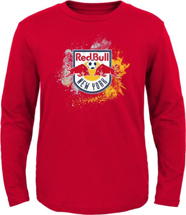 MLS Youth New York Red Bulls Splashin' Red Long Sleeve Shirt