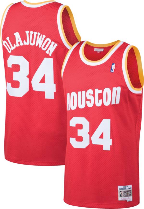 Mitchell & Ness Men's Houston Rockets Hakeem Olajuwon #34 Swingman Jersey