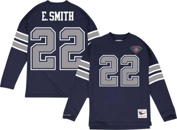 Mitchell & Ness Men's Dallas Cowboys Emmitt Smith #22 Navy Long Sleeve T-Shirt product image