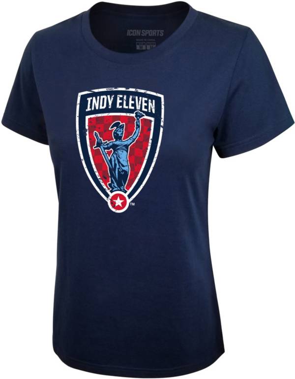 Icon Sports Group Women's Indy Eleven Logo Blue T-Shirt