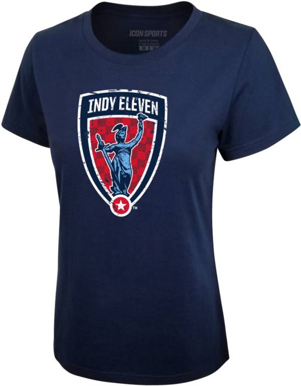 Icon Sports Group Women's Indy Eleven Logo Blue T-Shirt