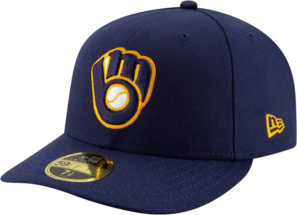 New Era Men's Milwaukee Brewers 59Fifty Alternate Navy Low Crown Fitted Hat