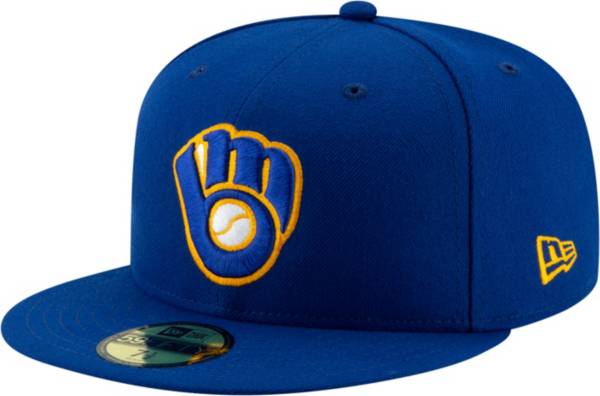 New Era Men's Milwaukee Brewers 59Fifty Alternate Royal Authentic Hat