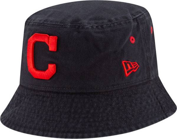 New Era Men's Cleveland Indians Navy Adventure Bucket Hat