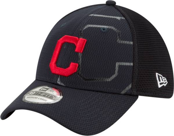 New Era Men's Cleveland Indians Navy 39Thirty Tonel Neo Stretch Fit Hat